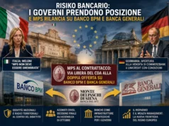 Risiko bancario: i governi prendono posizione e MPS rilancia su Banco BPM e Banca Generali (agosto 2026)